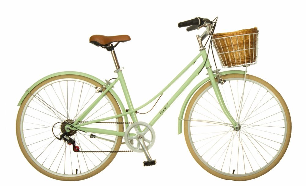 Bicicleta de paseo Kawaii E2, 6 velocidades, cesta mimbre - Imagen 7