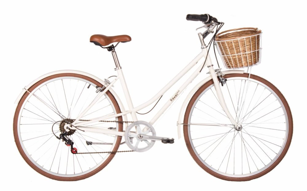 Bicicleta de paseo Kawaii E2, 6 velocidades, cesta mimbre - Imagen 6