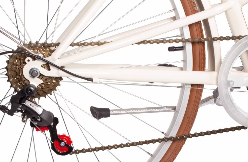 Bicicleta de paseo Kawaii E2, 6 velocidades, cesta mimbre - Imagen 4