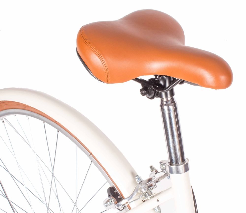 Bicicleta de paseo Kawaii E2, 6 velocidades, cesta mimbre - Imagen 3