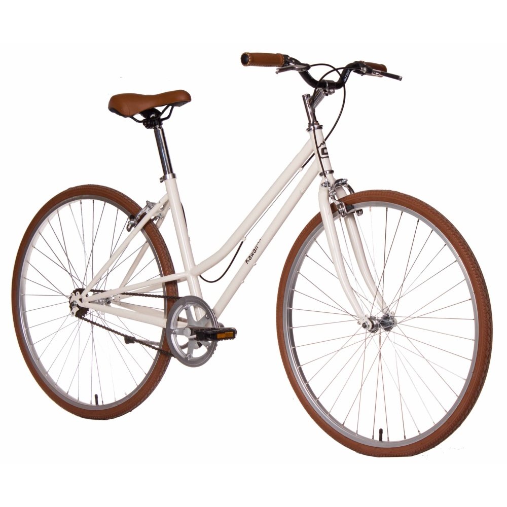 Bicicleta de paseo Kawaii E1, 1 velocidad, cuadro de acero, caballete - Imagen 3
