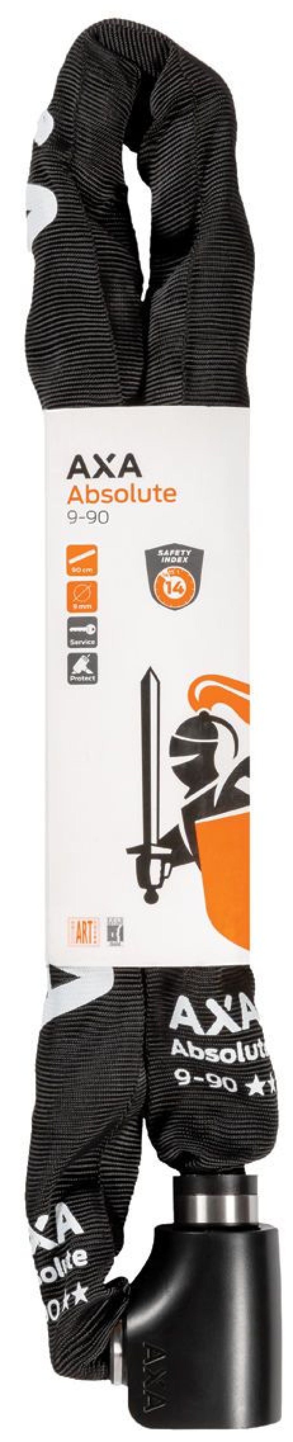 Candado de cadena Axa Absolute 9-90 con funda de poliéster - negro - Imagen 3
