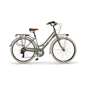 Bicicleta de Paseo Elegance L- Bicicleta Vintage Urbana, 18 Velocidades, Cuadro de Aluminio, Ruedas 700x35C , By Airbici