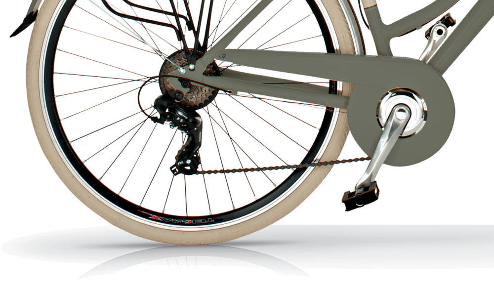 Bicicleta de Paseo Elegance L- Bicicleta Vintage Urbana, 18 Velocidades, Cuadro de Aluminio, Ruedas 700x35C , By Airbici - Imagen 4