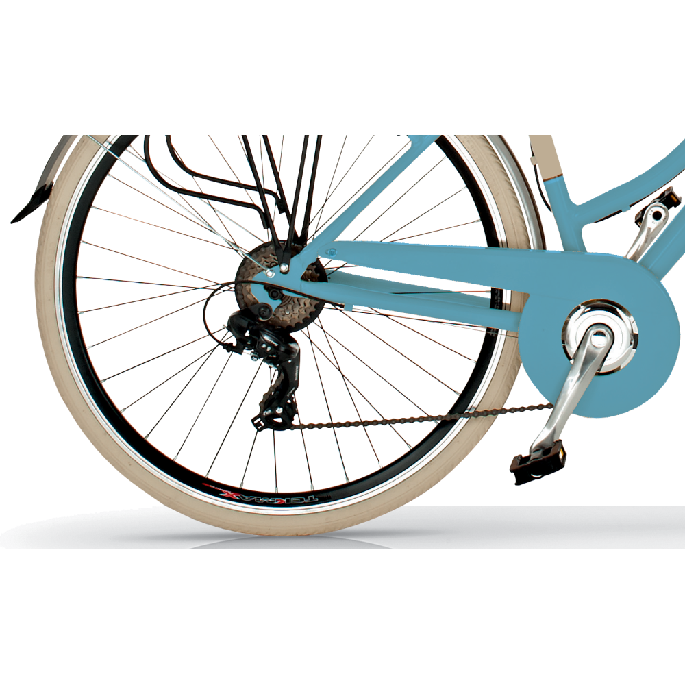Bicicleta de Paseo Elegance L- Bicicleta Vintage Urbana, 18 Velocidades, Cuadro de Aluminio, Ruedas 700x35C , By Airbici - Imagen 20