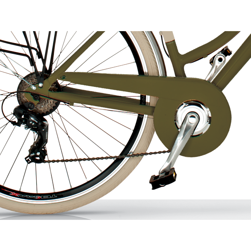 Bicicleta de Paseo Elegance L- Bicicleta Vintage Urbana, 18 Velocidades, Cuadro de Aluminio, Ruedas 700x35C , By Airbici - Imagen 44