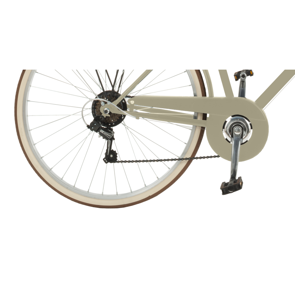 Bicicleta de paseo Malagueta Man, Cuadro de Acero, 6 Velocidades, Ruedas 700x35C by Airbici - Imagen 9