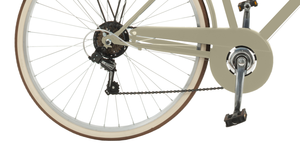 Bicicleta de paseo Malagueta Man, Cuadro de Acero, 6 Velocidades, Ruedas 700x35C by Airbici - Imagen 9