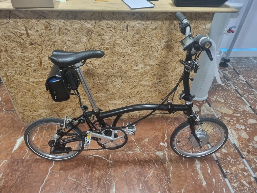 KIT Conversión Bicicleta Brompton Plegable en Eléctrica - Ciclotek Platinium LCD5 Motor 250W Batería 36v - Imagen 7