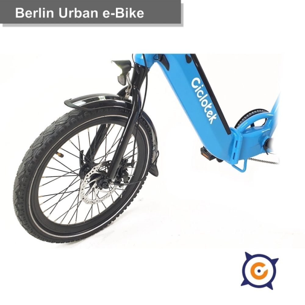 Bicicleta eléctrica plegable Berlín Azul - Imagen 6