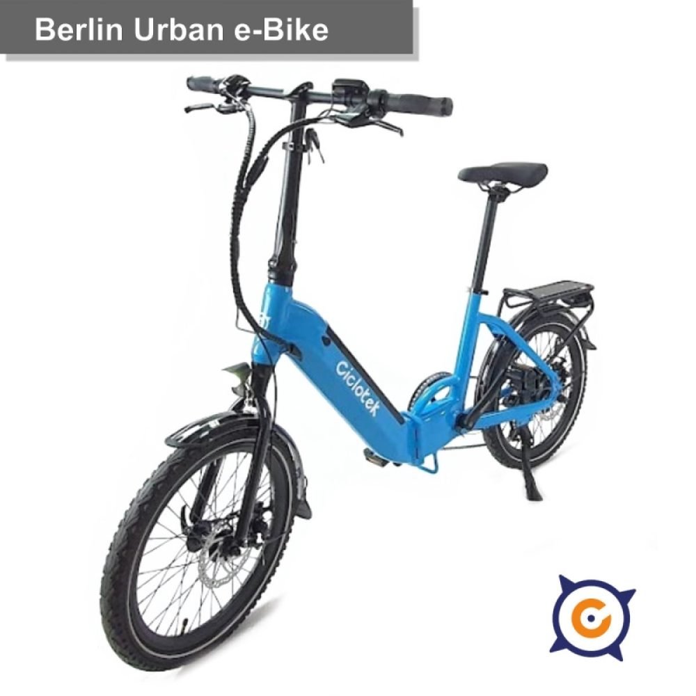Bicicleta eléctrica plegable Berlín Azul - Imagen 5