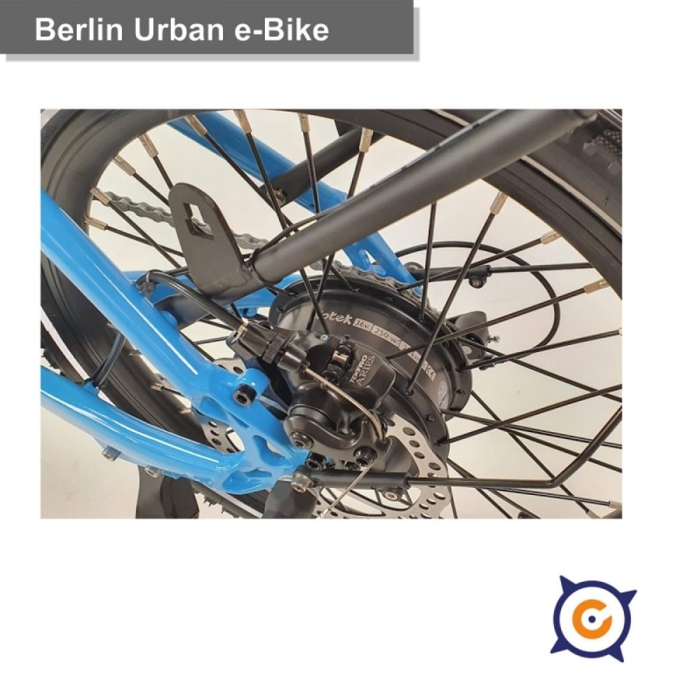 Bicicleta eléctrica plegable Berlín Azul - Imagen 4