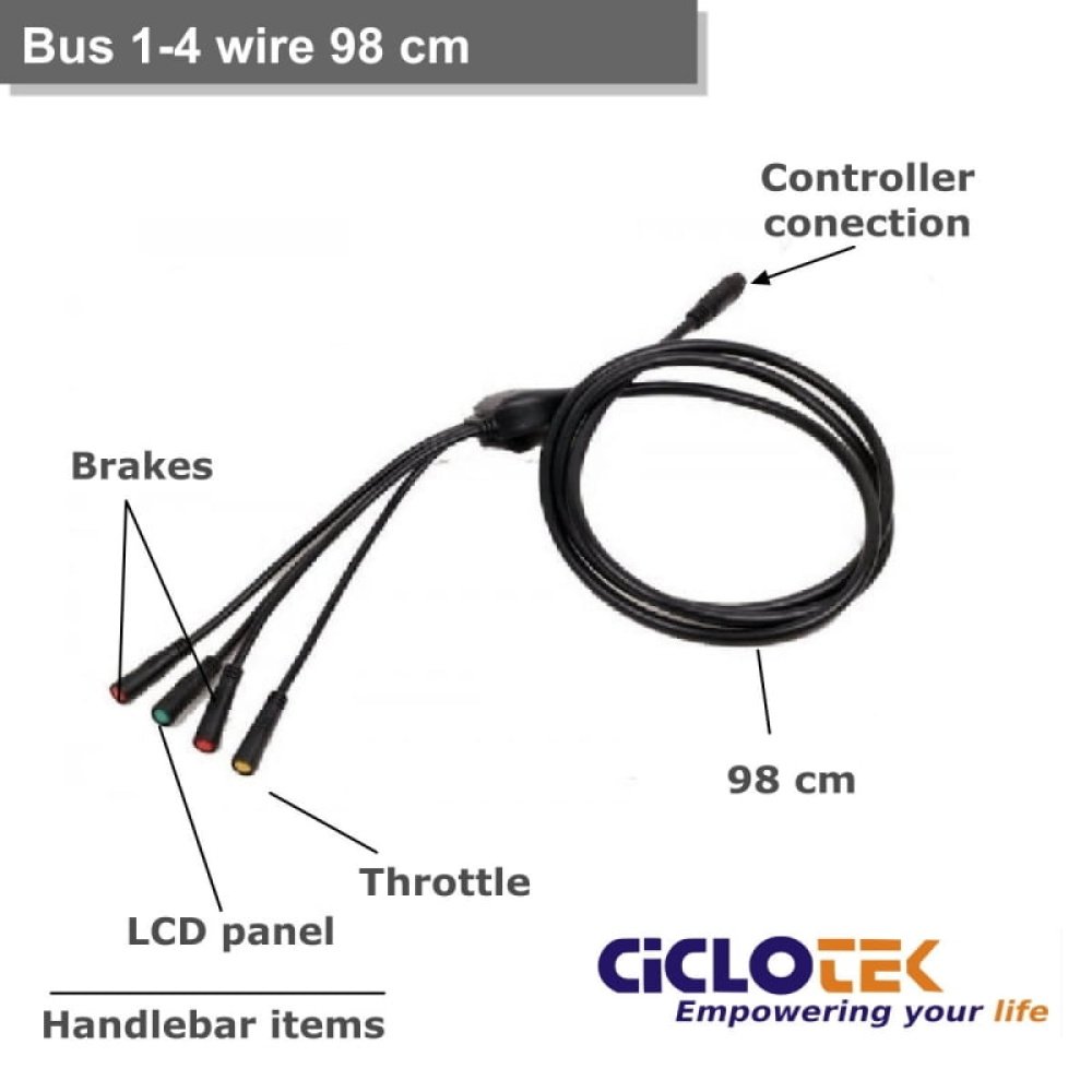 Cable BUS 1-4 95 cm. Ciclotek - Imagen 2