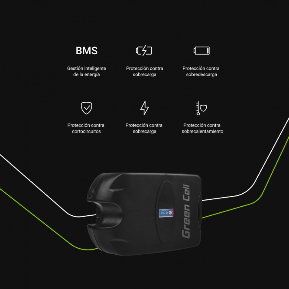 Batería para Bicicleta Eléctrica 36V 12Ah E-Bike Frog-Type Li-Ion y Cargador GREEN CELL - Imagen 6