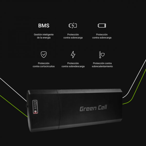 green cell bateria bicicleta electrica 36v 12ah rear rack li ion bateria y cargador 1