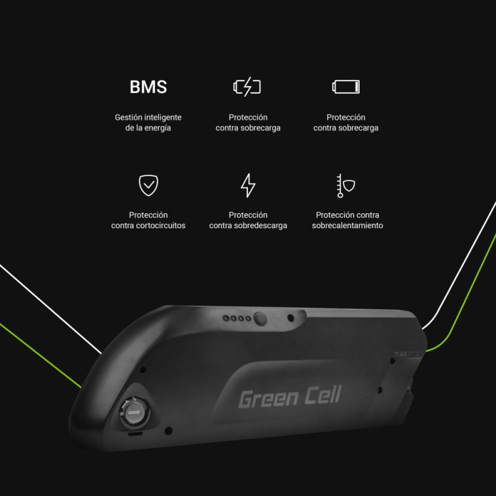 Batería para Bicicleta Eléctrica 36V 15.6Ah E-Bike Down Tube Li-Ion y Cargador - Imagen 7