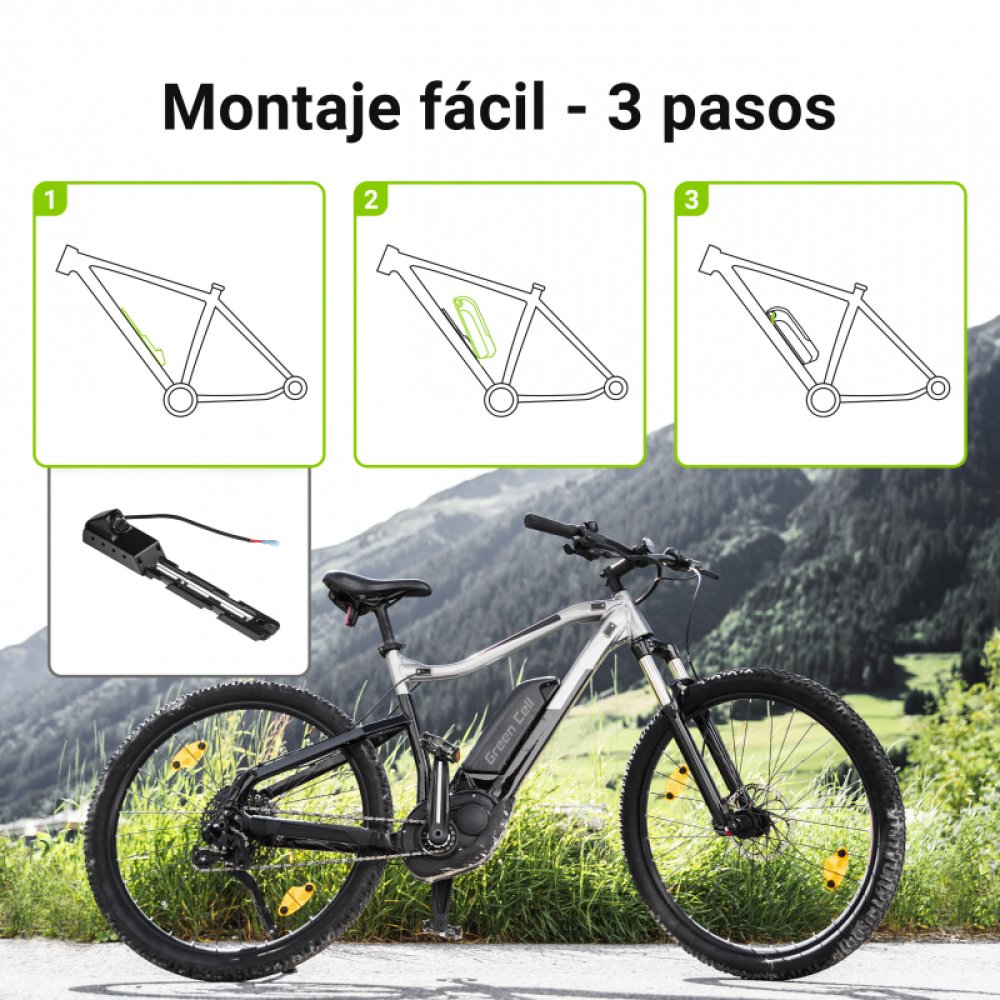 Batería para Bicicleta Eléctrica 36V 15.6Ah E-Bike Down Tube Li-Ion y Cargador - Imagen 6
