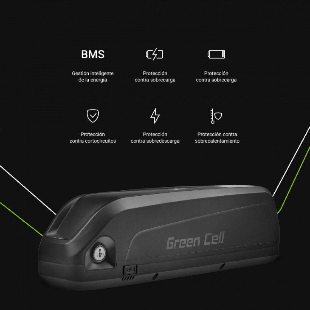 Batería para Bicicleta Eléctrica 48V 13Ah o 14,5Ah Li-Ion Down Tube E-bike y Cargador - Imagen 6