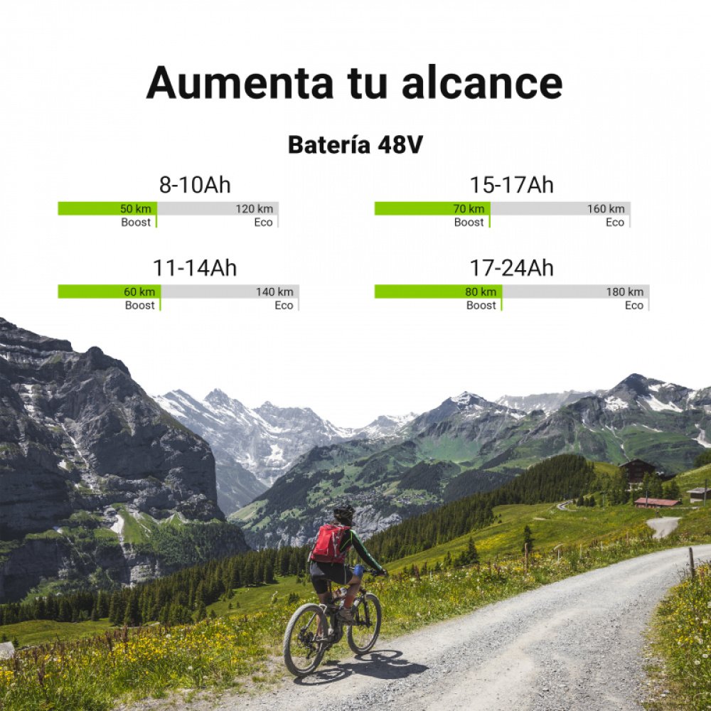 Batería para Bicicleta Eléctrica 48V 13Ah o 14,5Ah Li-Ion Down Tube E-bike y Cargador - Imagen 4