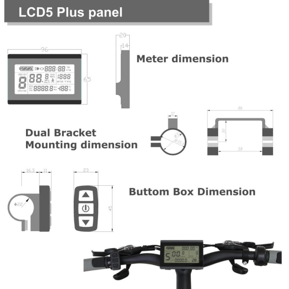 Pantalla LCD5 PLUS (USB) Ciclotek - Imagen 3