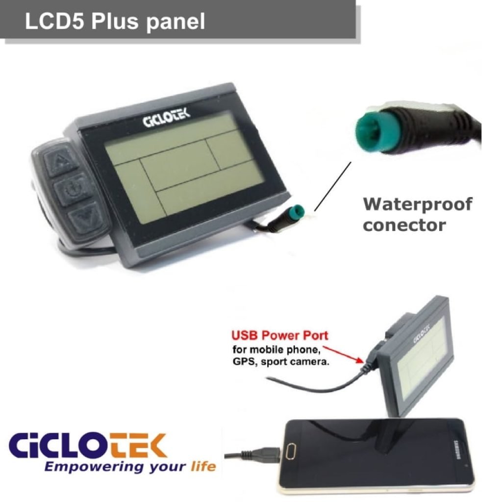 Pantalla LCD5 PLUS (USB) Ciclotek