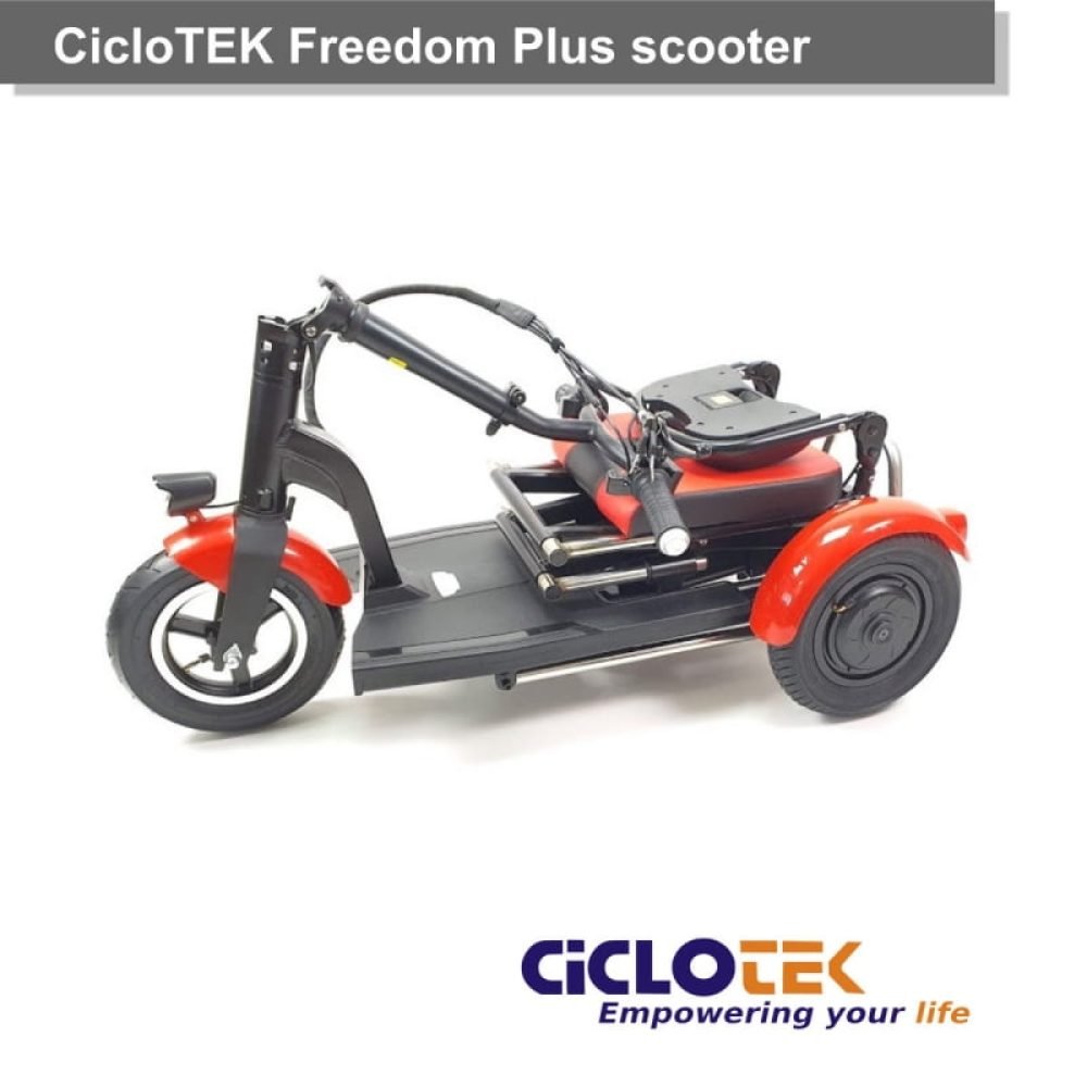 Scooter Eléctrico 3 Ruedas Plegable Ciclotek  Freedom Dual Doble Motor 300W y 48V - Imagen 2