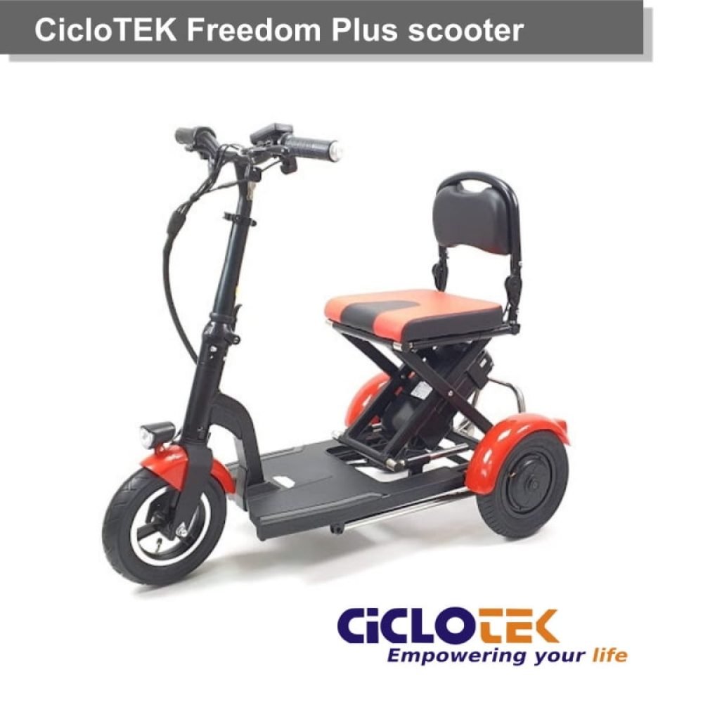 Scooter Eléctrico 3 Ruedas Plegable Ciclotek  Freedom Dual Doble Motor 300W y 48V