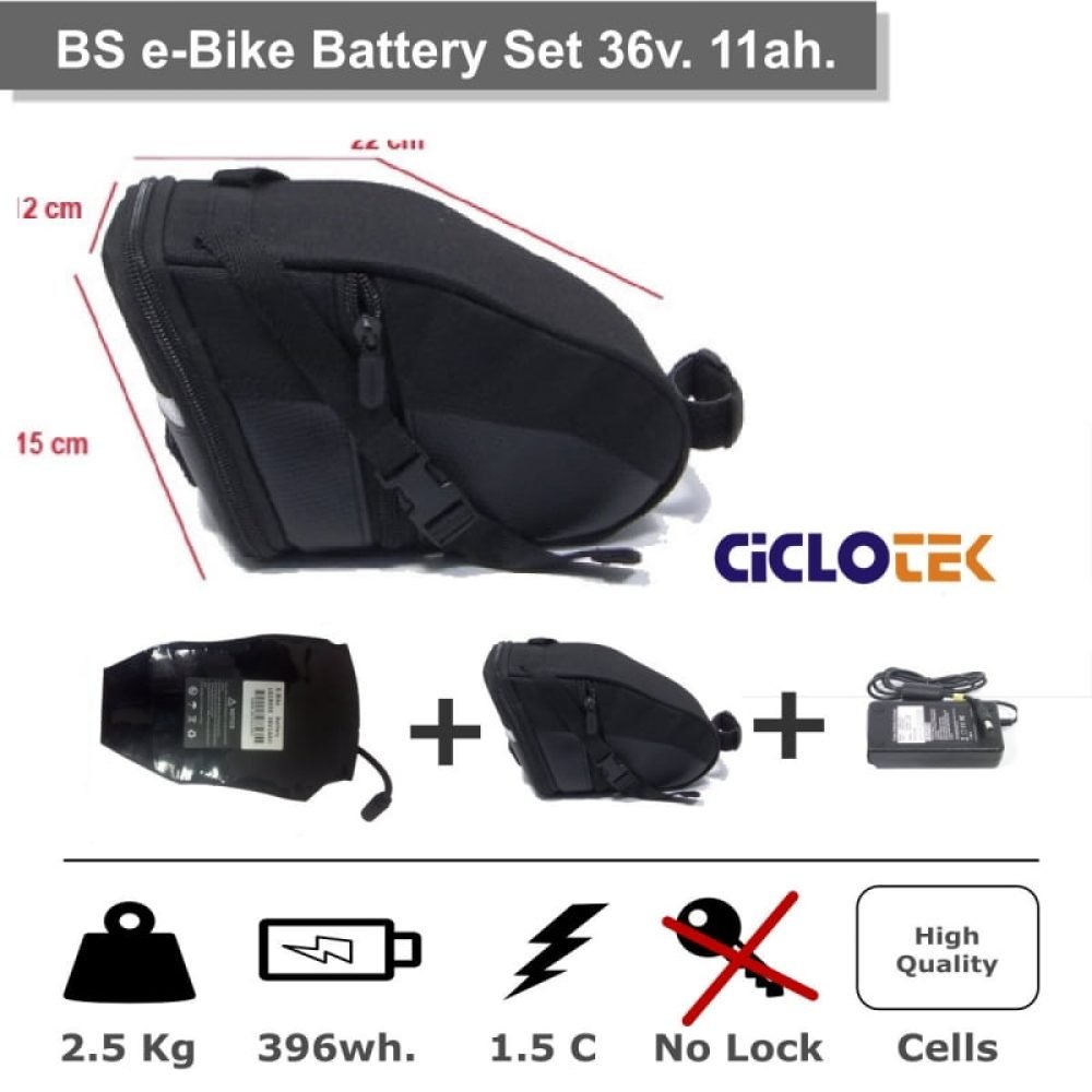 Set Batería BS 36v 10.4 Ah. Ciclotek - Imagen 3