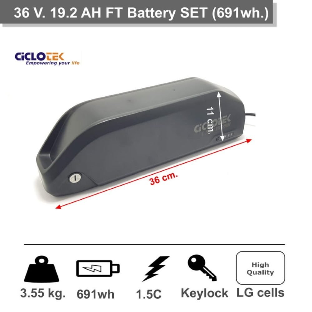 Set Batería FT 36v 19.2 Ah. Ciclotek