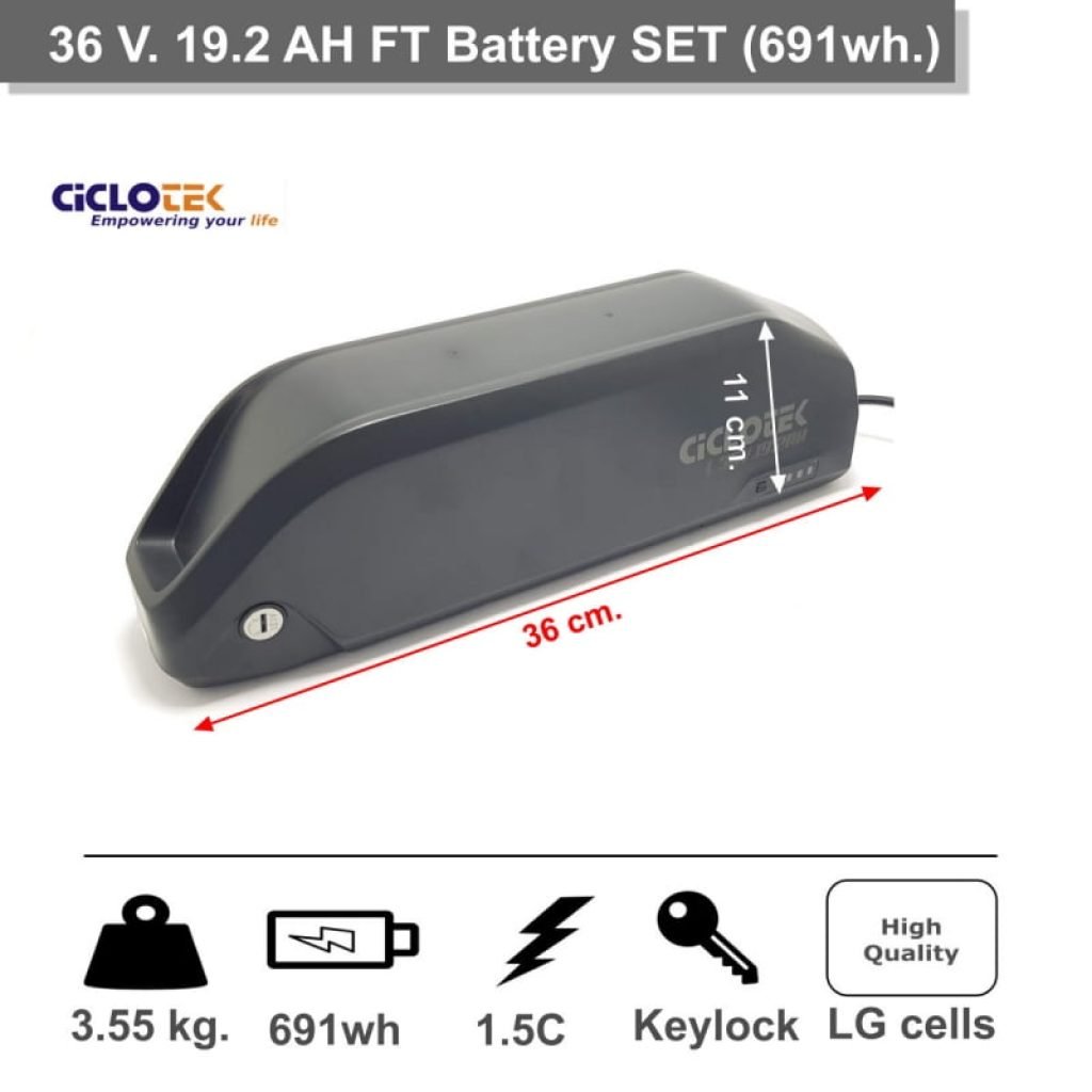 Set Batería FT 36v 19.2 Ah. Ciclotek