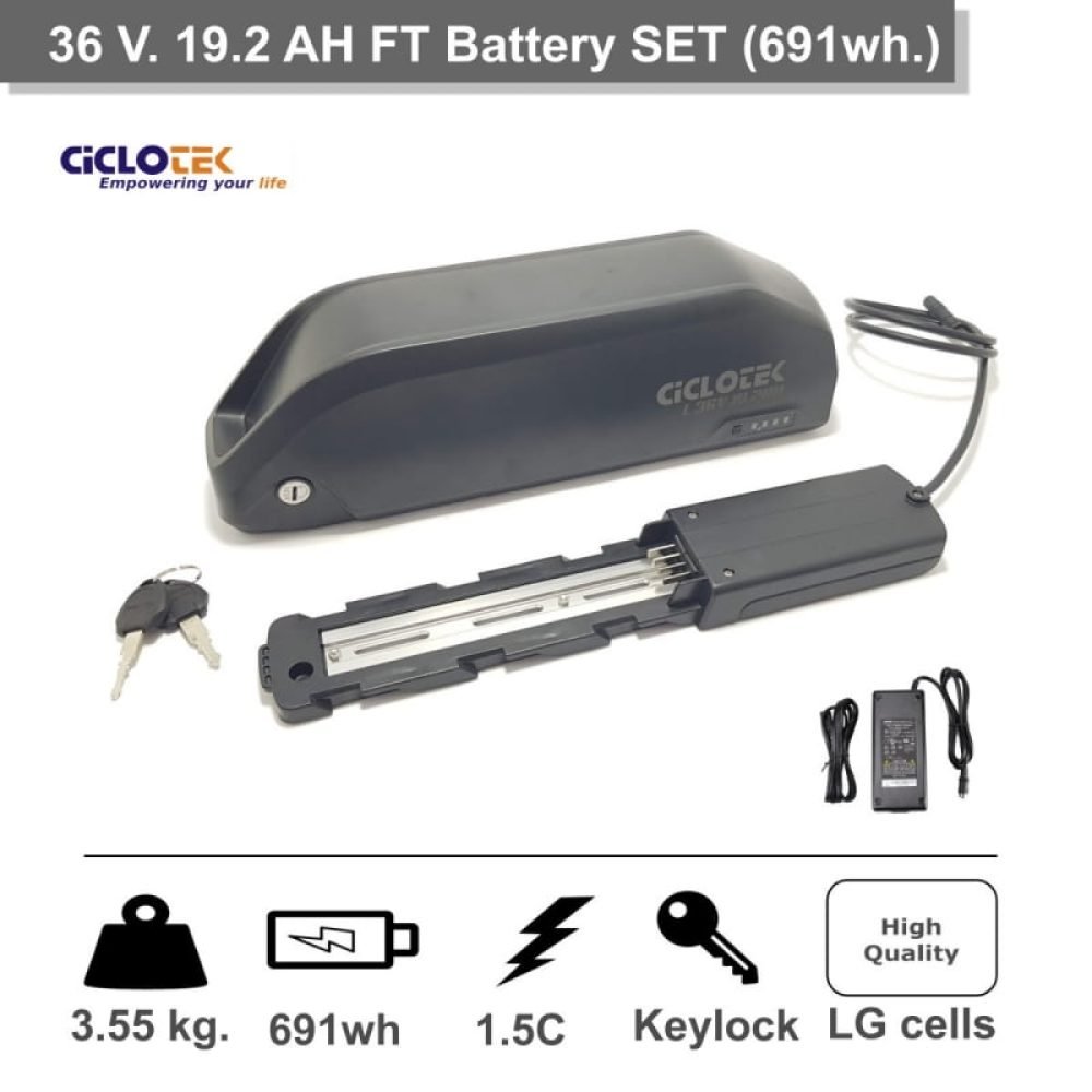 Set Batería FT 36v 19.2 Ah. Ciclotek - Imagen 3