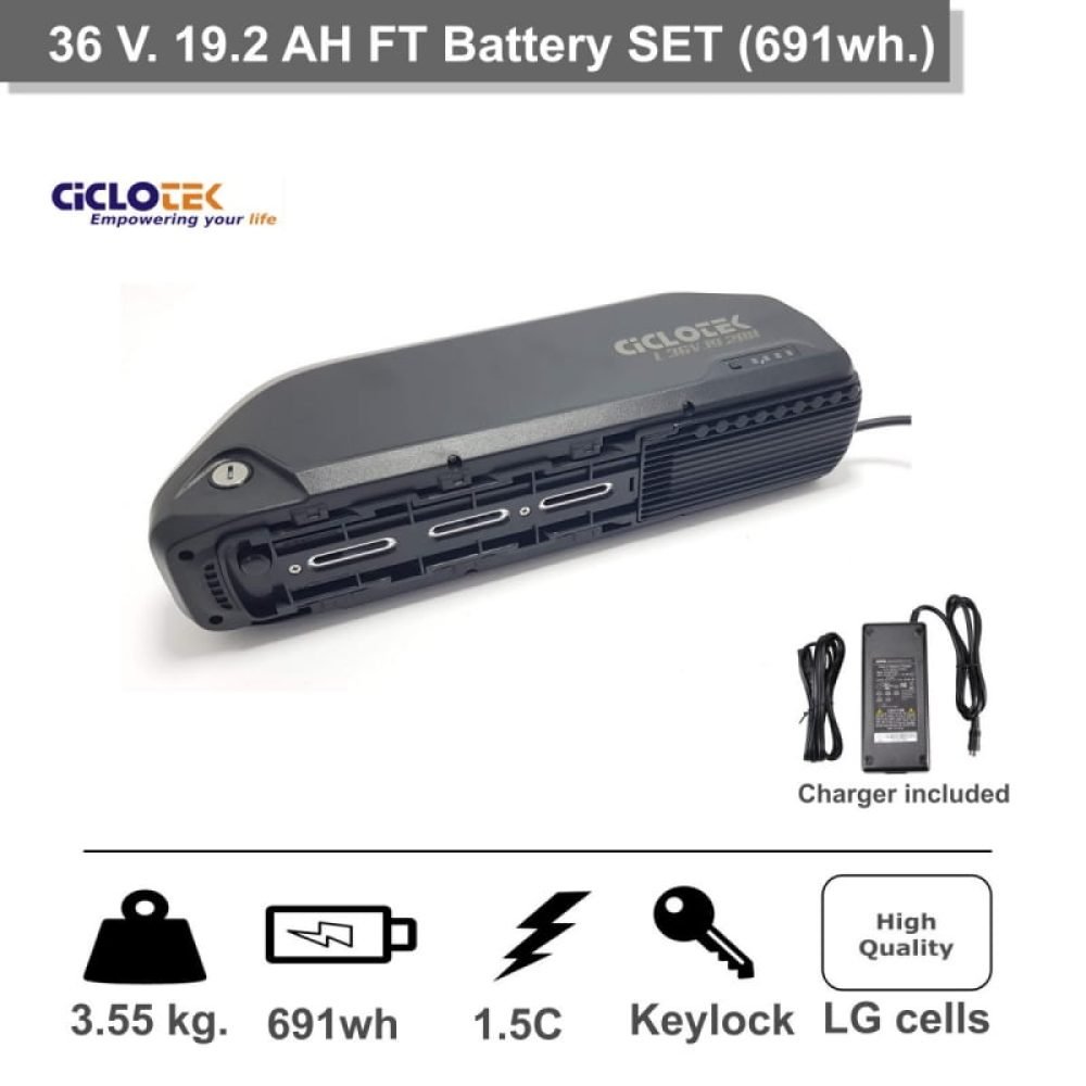 Set Batería FT 36v 19.2 Ah. Ciclotek - Imagen 2