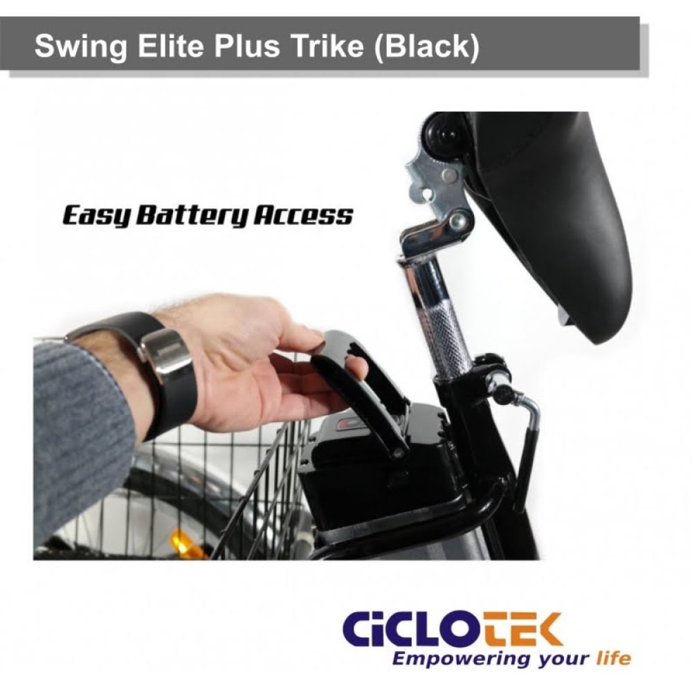 Triciclo Eléctrico CicloTEK Swing ELITE Plus Negro - Imagen 8