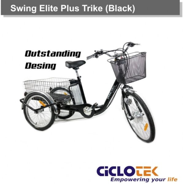 triciclo electrico ciclotek swing elite plus negro 2