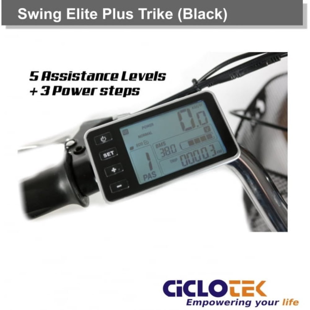 Triciclo Eléctrico CicloTEK Swing ELITE Plus Negro - Imagen 5
