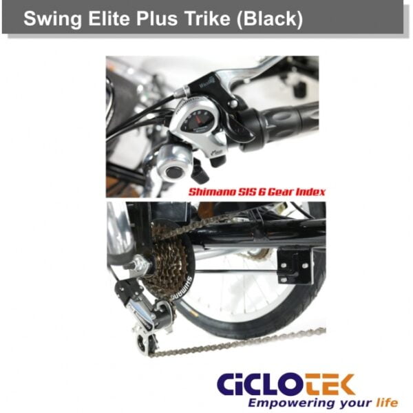 triciclo electrico ciclotek swing elite plus negro 6