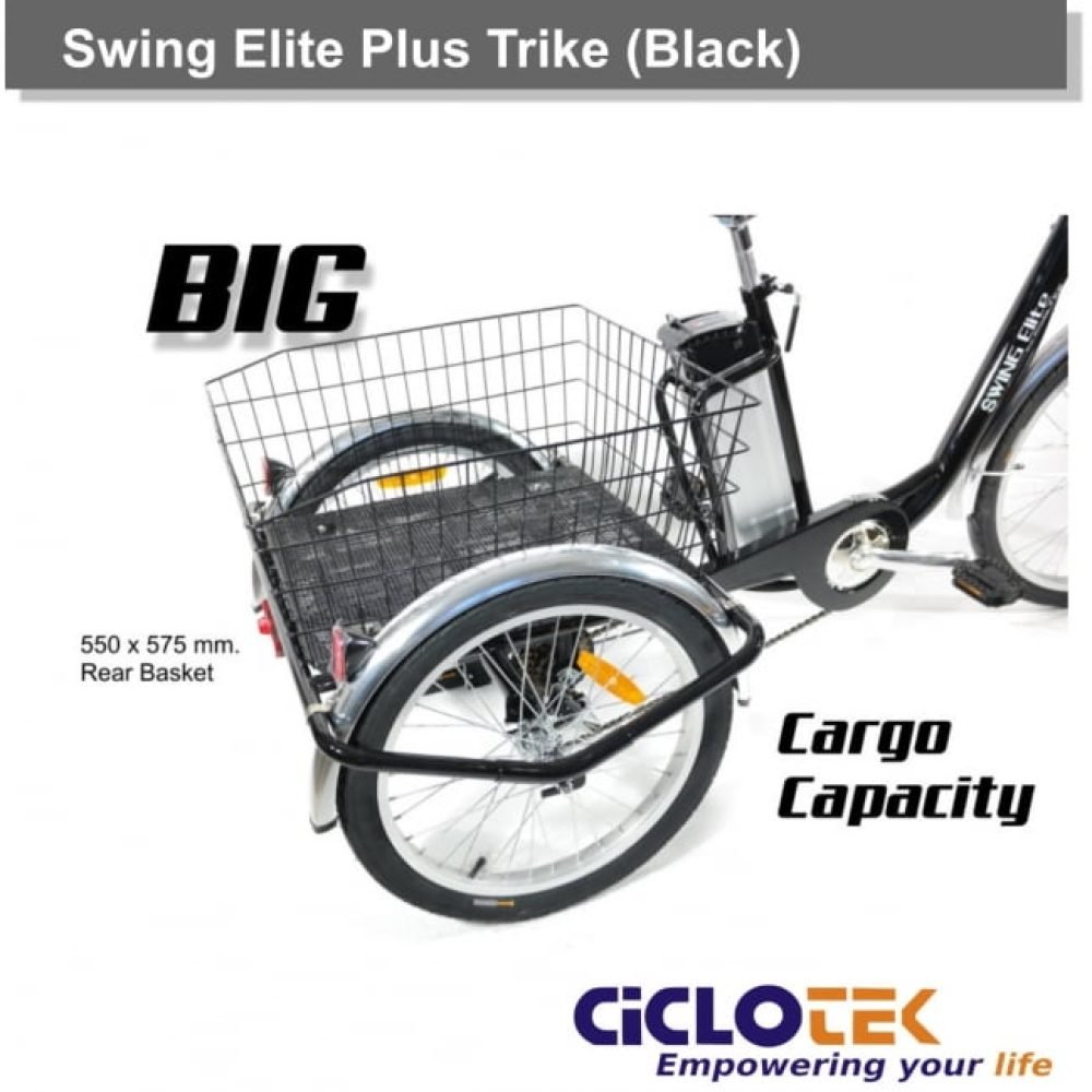 Triciclo Eléctrico CicloTEK Swing ELITE Plus Negro - Imagen 2