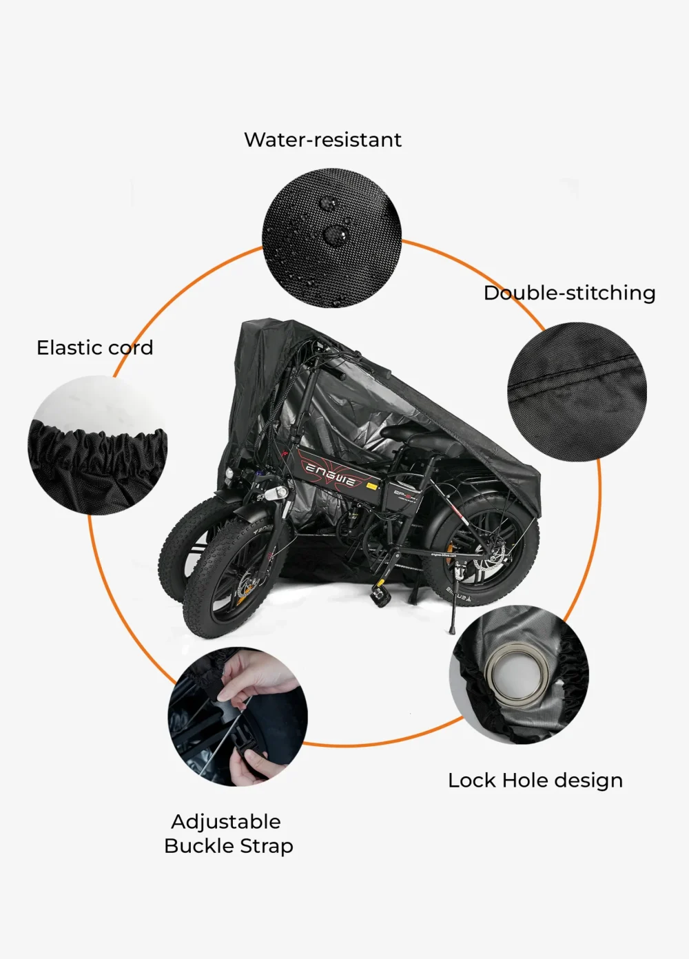 Cubierta impermeable ENGWE para 1, 2 o 3 bicicletas - Imagen 4