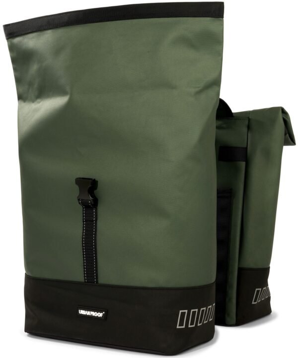 Bolsa doble para bicicleta reciclada Urban Proof Rolltop 38 litros 30 x 15 x 42 cm - Imagen 4