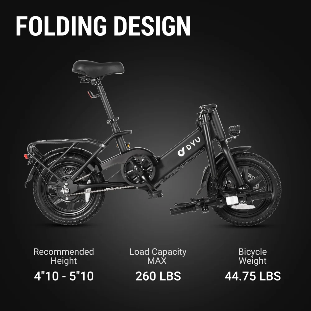 Bicicleta eléctrica plegable DYU C3 de 14 pulgadas - Imagen 10