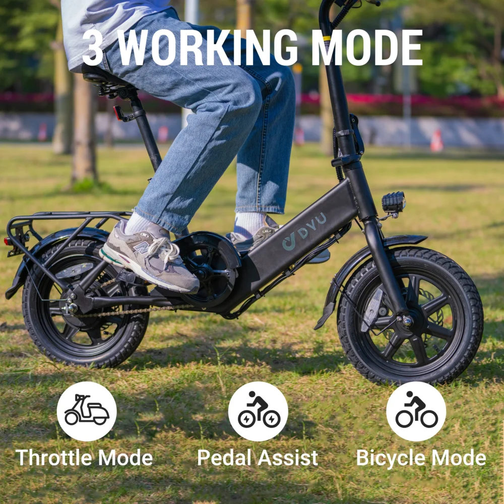 Bicicleta eléctrica plegable DYU C3 de 14 pulgadas - Imagen 12