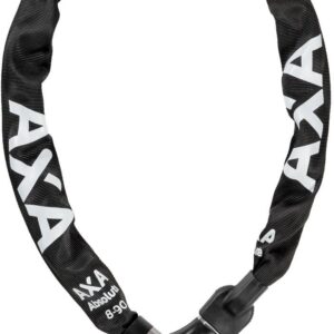 Candado de cadena Axa Absolute 8-90 con funda de poliéster - negro